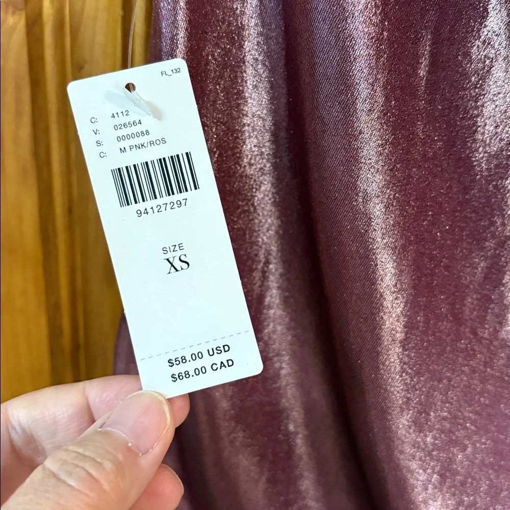 By Anthropologie Cowl-Neck Liquid Shine Top - Size XS - Picture 8 of 12